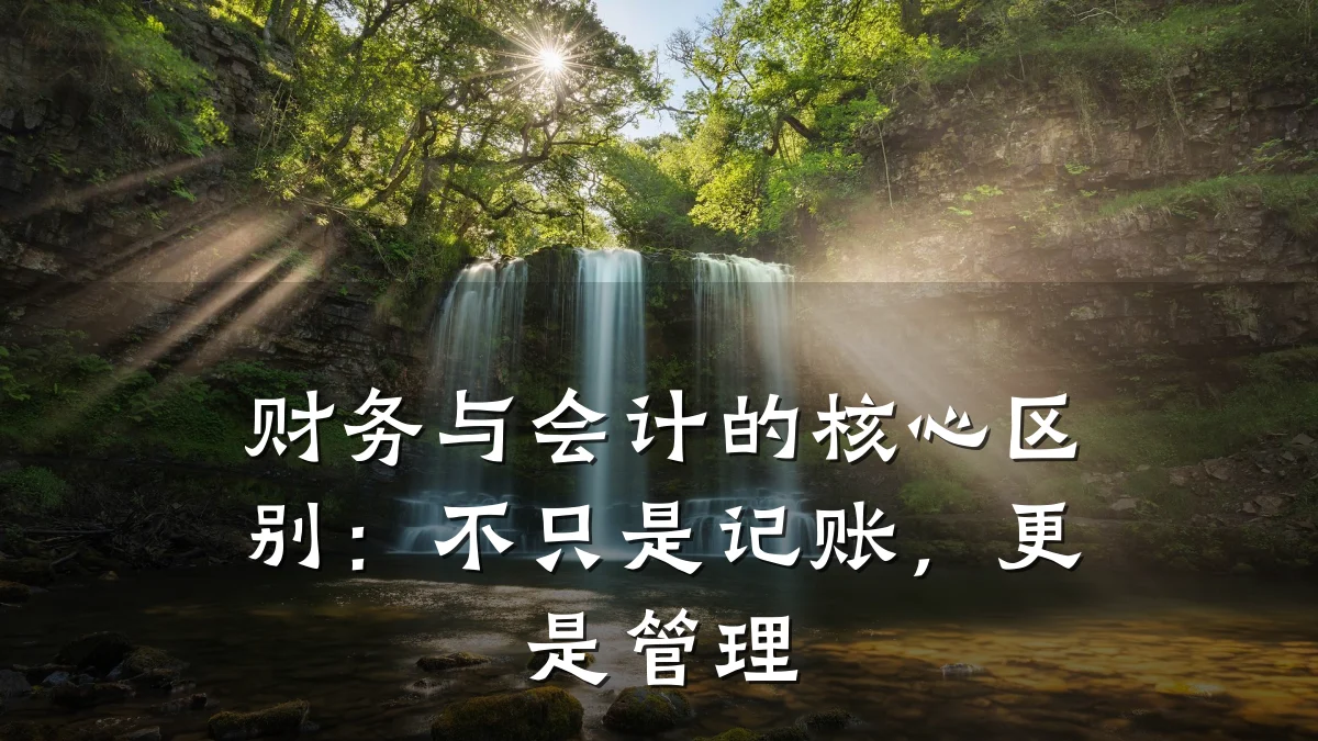 财务与会计的核心区别:不只是记账,更是管理