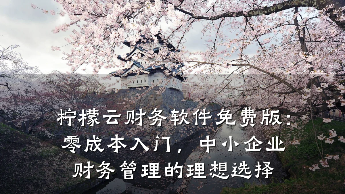 柠檬云财务软件免费版:零成本入门,中小企业财务管理的理想选择