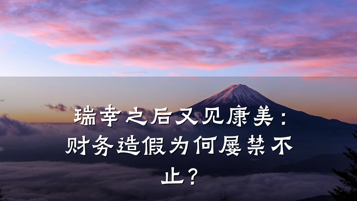 瑞幸之后又见康美：财务造假为何屡禁不止？
