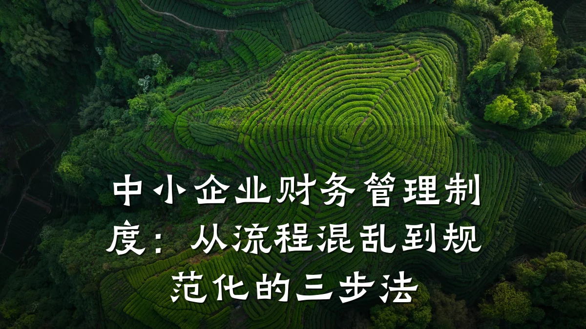 中小企业财务管理制度:从流程混乱到规范化的三步法