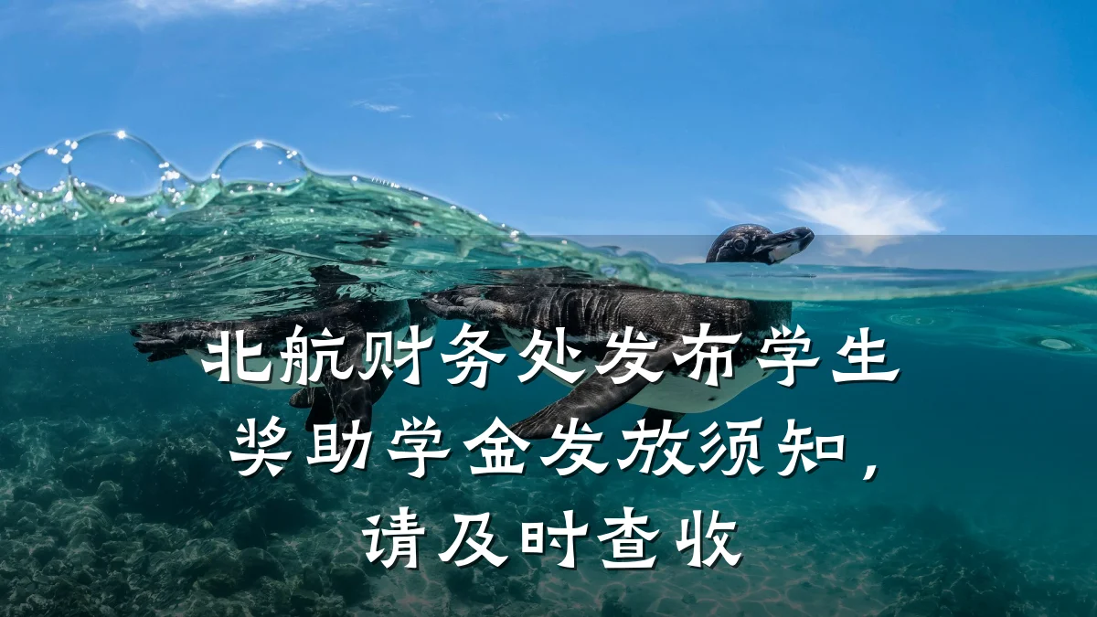 北航财务处发布学生奖助学金发放须知，请及时查收