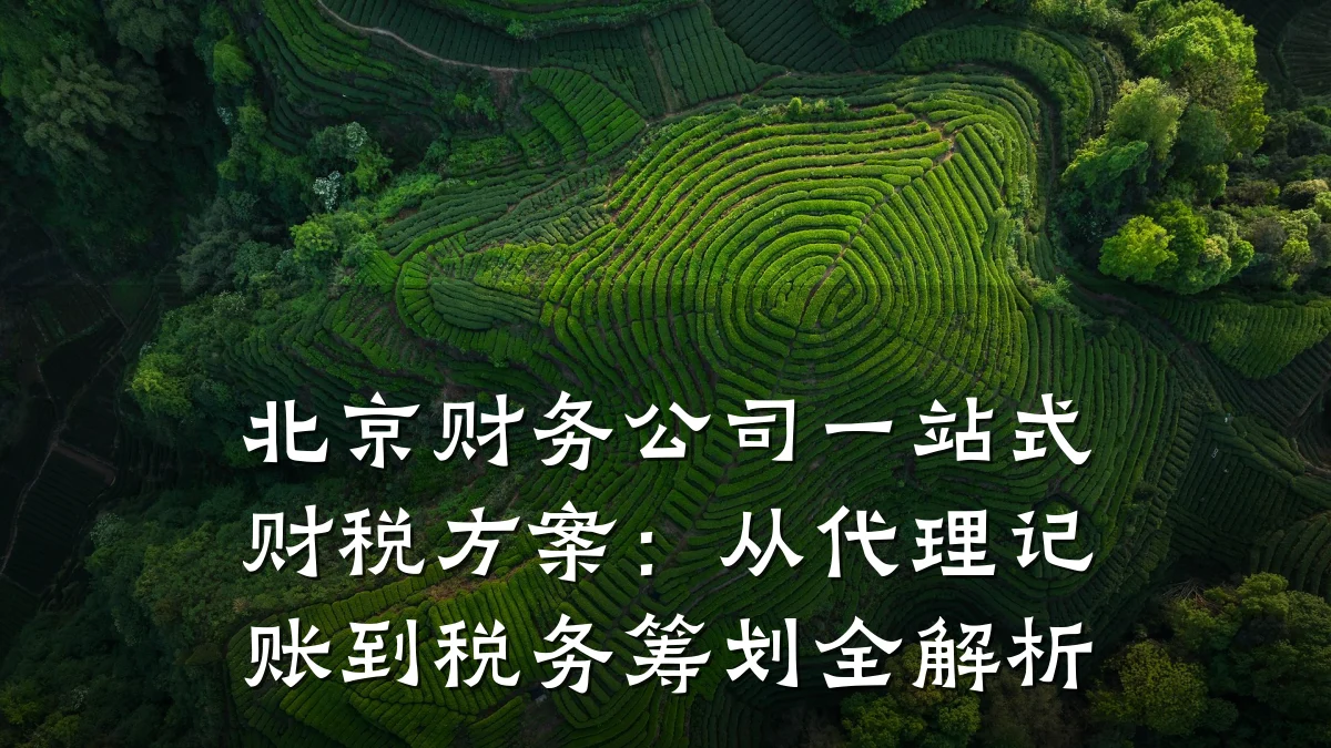 北京财务公司一站式财税方案：从代理记账到税务筹划全解析