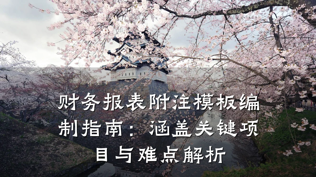 财务报表附注模板编制指南:涵盖关键项目与难点解析
