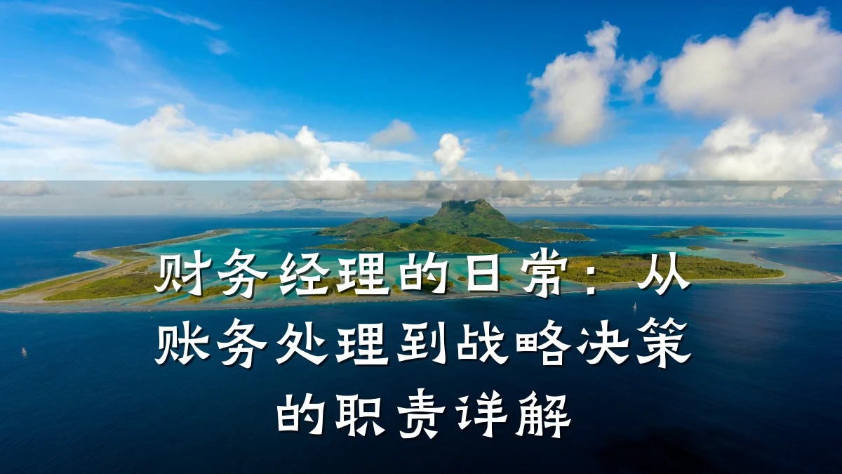 财务经理的日常:从账务处理到战略决策的职责详解