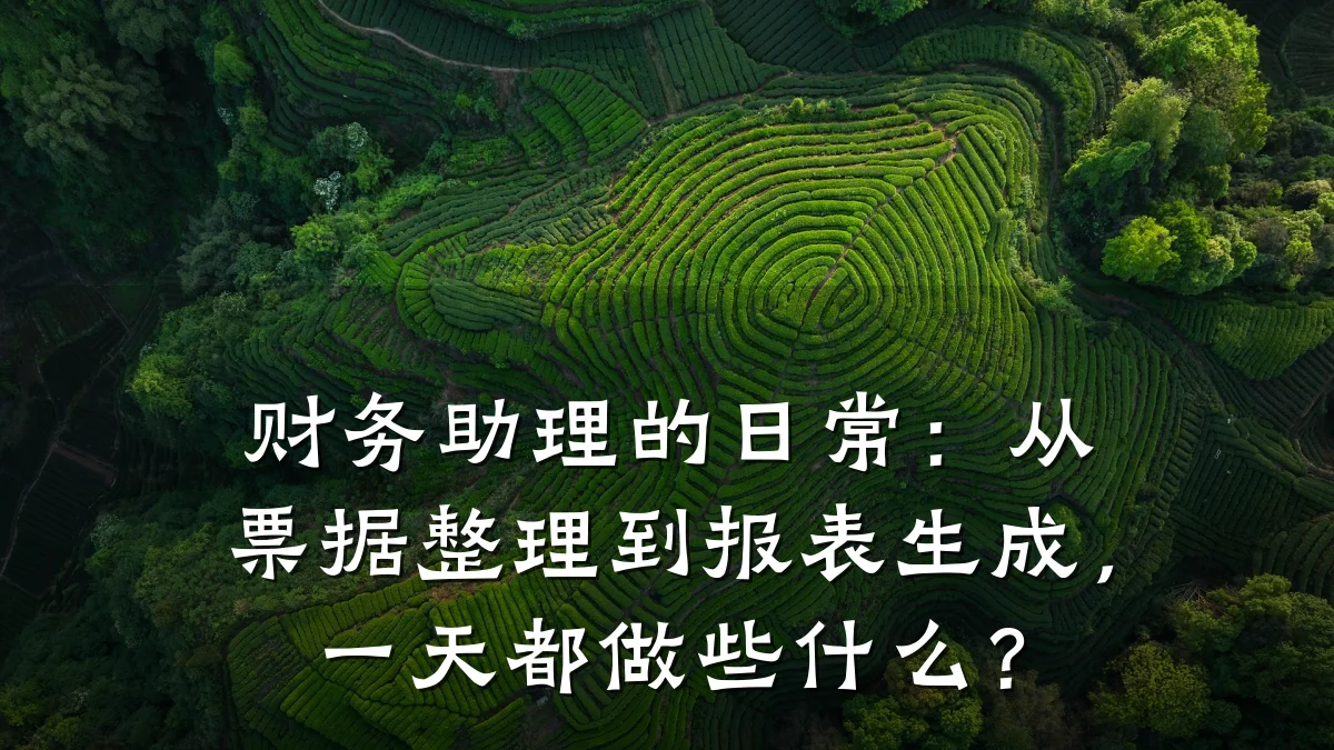 财务助理的日常:从票据整理到报表生成,一天都做些什么?