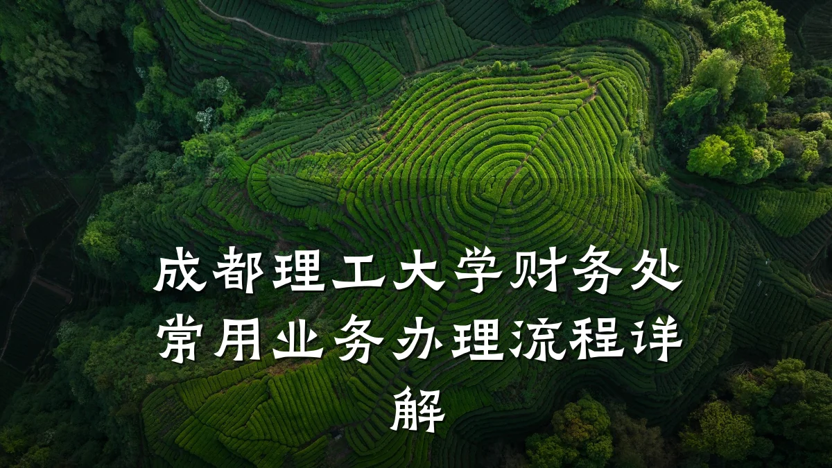 成都理工大学财务处常用业务办理流程详解