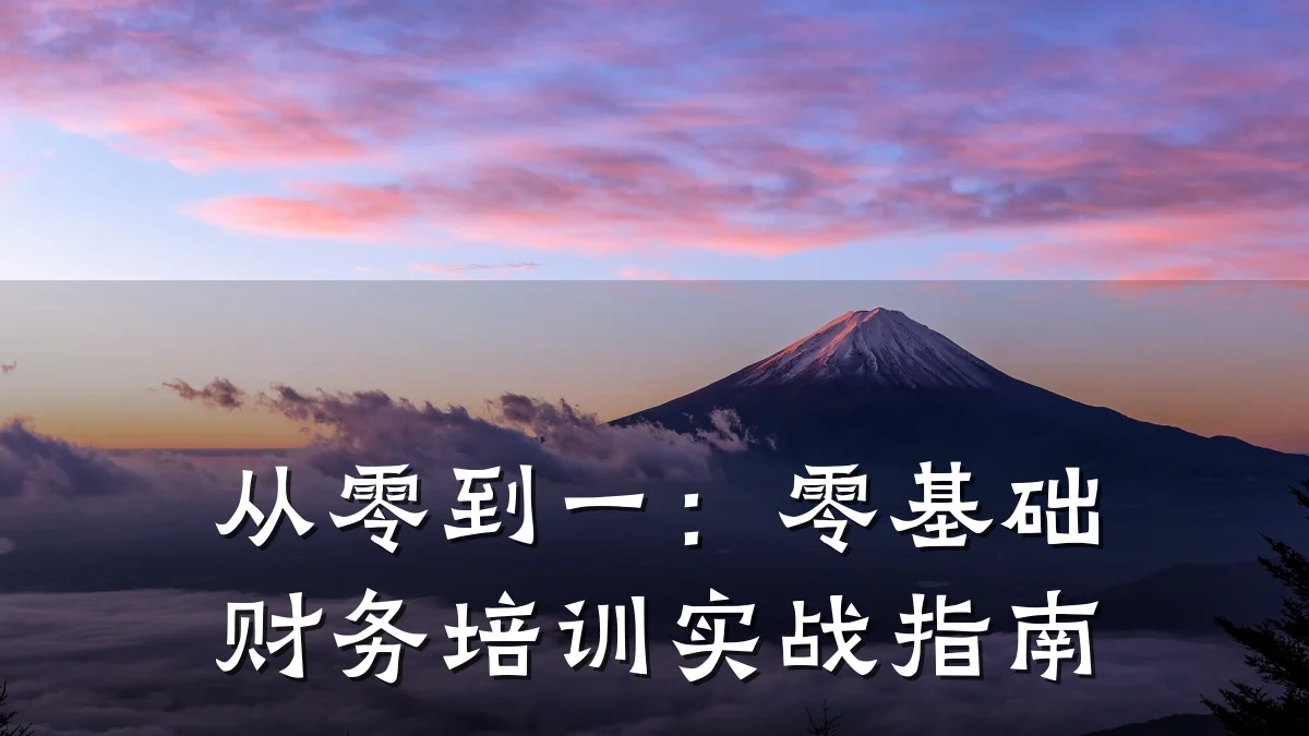 从零到一：零基础财务培训实战指南