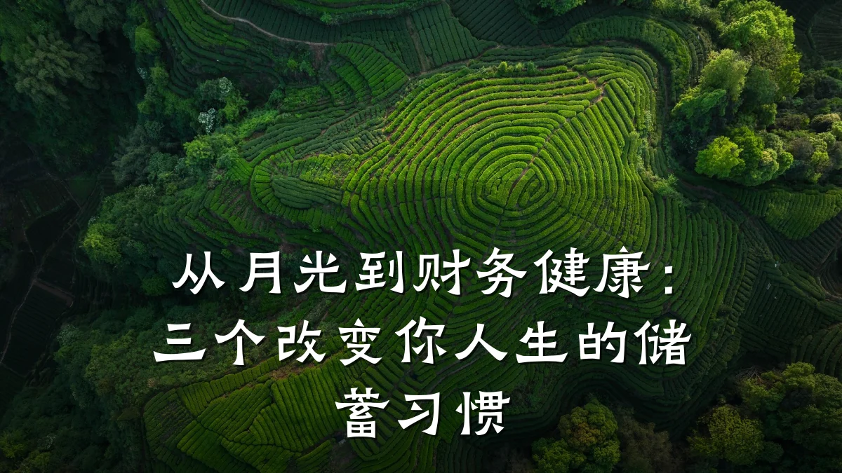 从月光到财务健康:三个改变你人生的储蓄习惯
