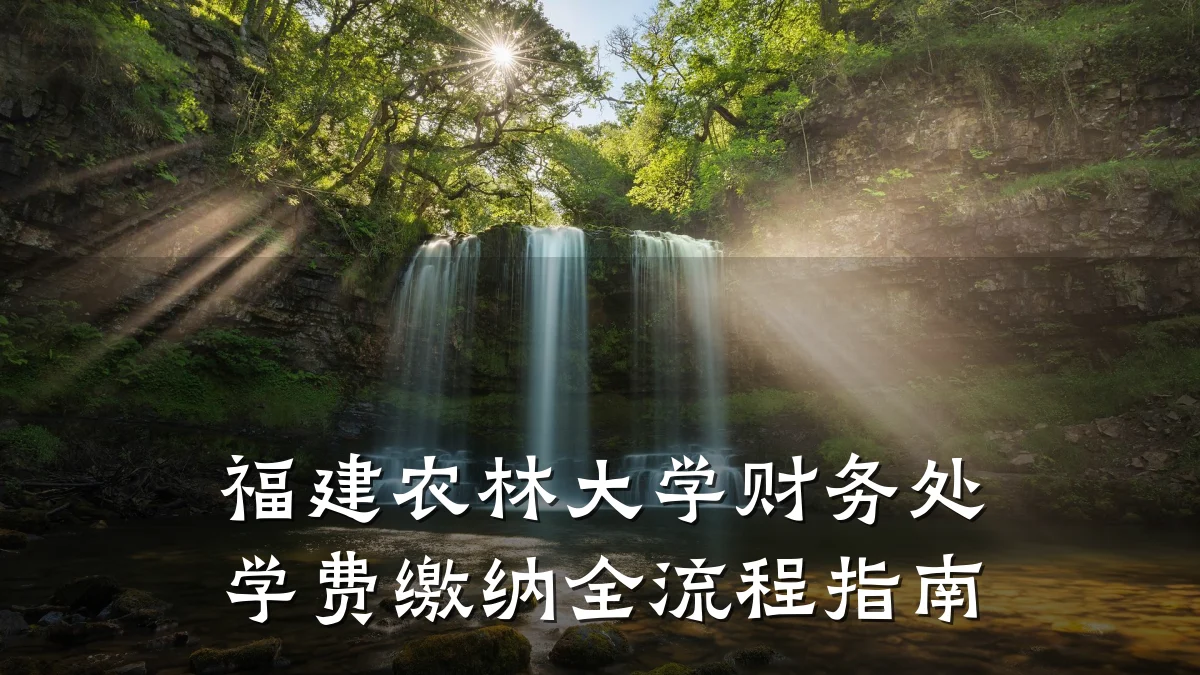 福建农林大学财务处学费缴纳全流程指南