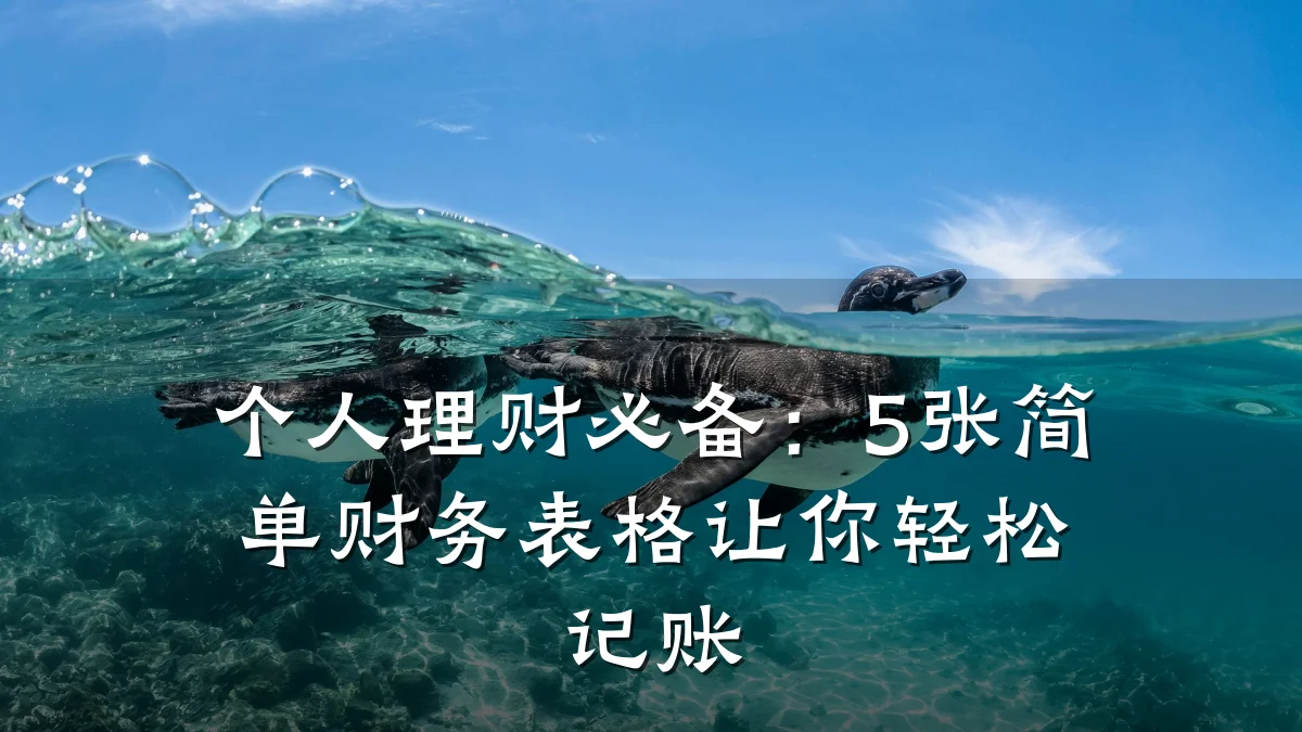 个人理财必备:5张简单财务表格让你轻松记账