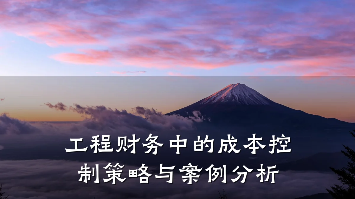 工程财务中的成本控制策略与案例分析