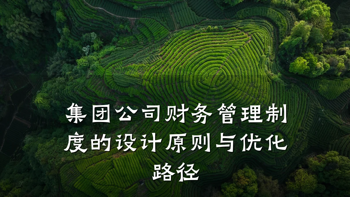 集团公司财务管理制度的设计原则与优化路径