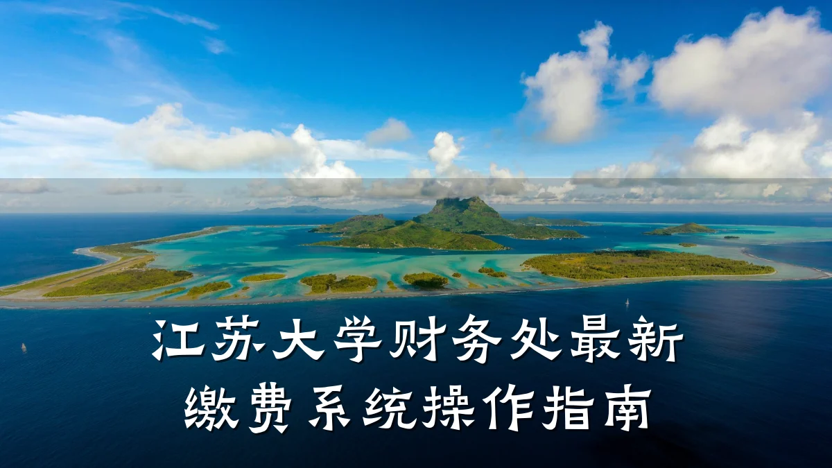 江苏大学财务处最新缴费系统操作指南