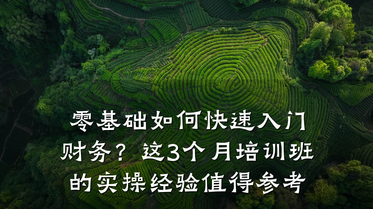 零基础如何快速入门财务？这3个月培训班的实操经验值得参考