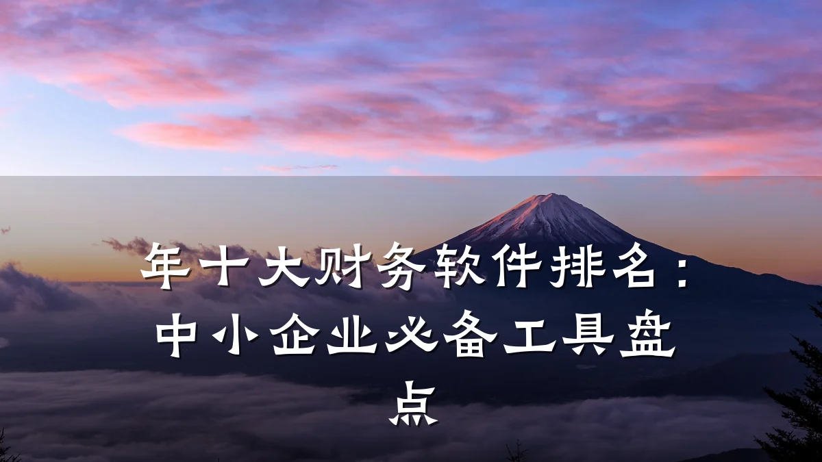 年十大财务软件排名：中小企业必备工具盘点