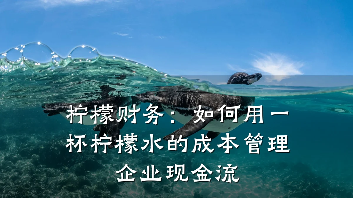 柠檬财务:如何用一杯柠檬水的成本管理企业现金流