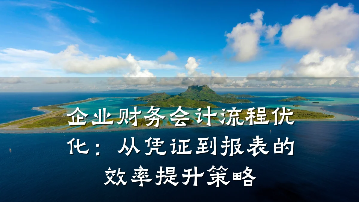 企业财务会计流程优化:从凭证到报表的效率提升策略