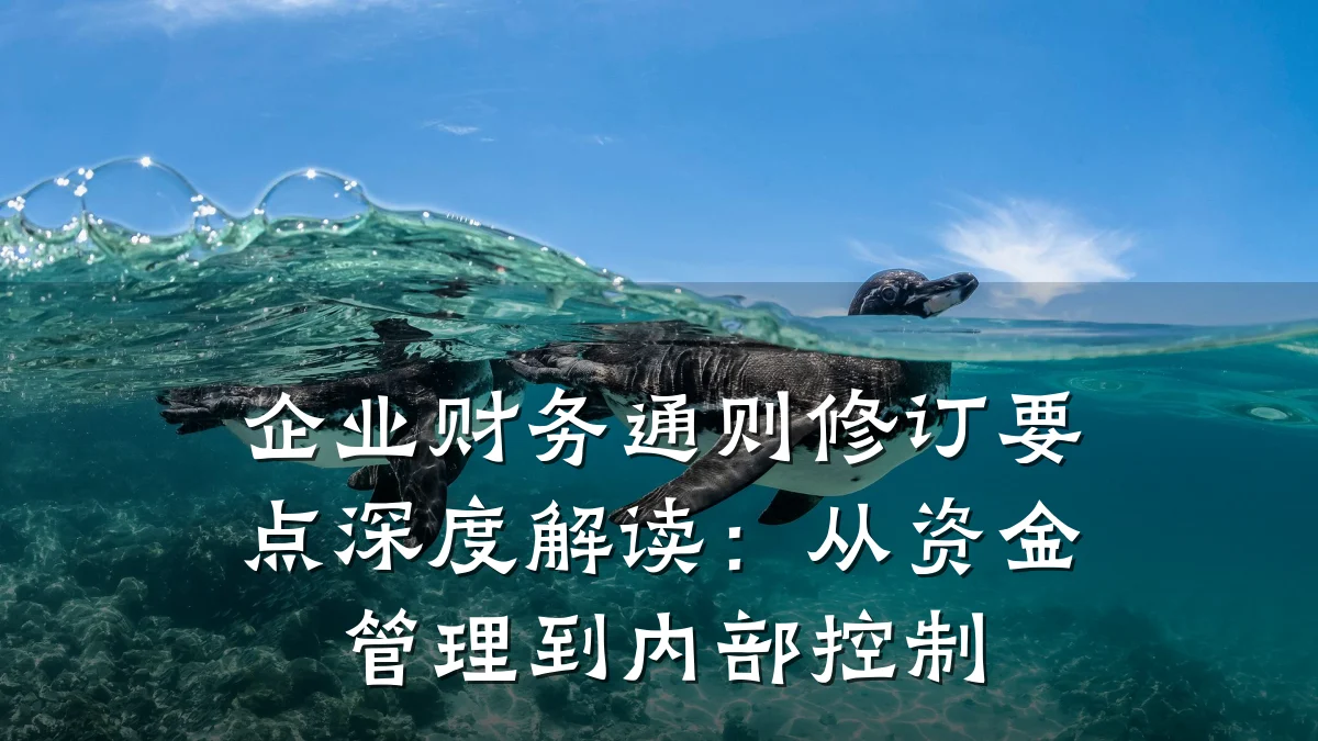企业财务通则修订要点深度解读:从资金管理到内部控制