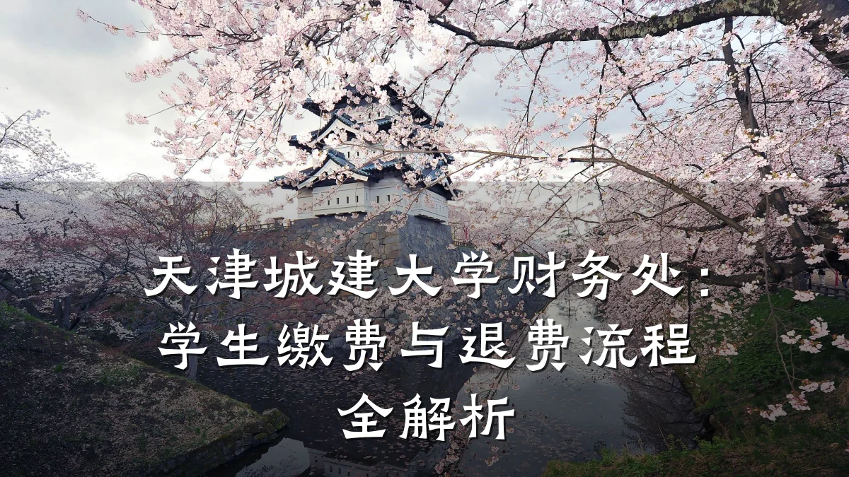 天津城建大学财务处：学生缴费与退费流程全解析