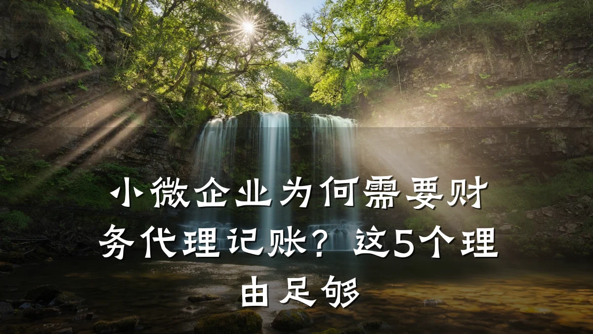 小微企业为何需要财务代理记账?这5个理由足够