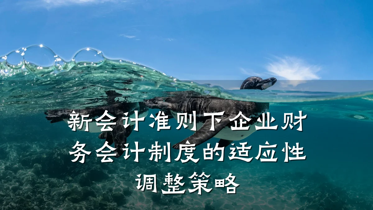 新会计准则下企业财务会计制度的适应性调整策略