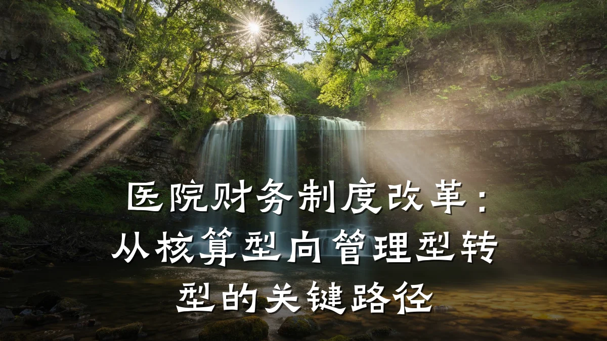 医院财务制度改革:从核算型向管理型转型的关键路径