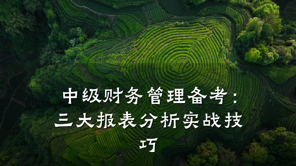 中级财务管理备考:三大报表分析实战技巧