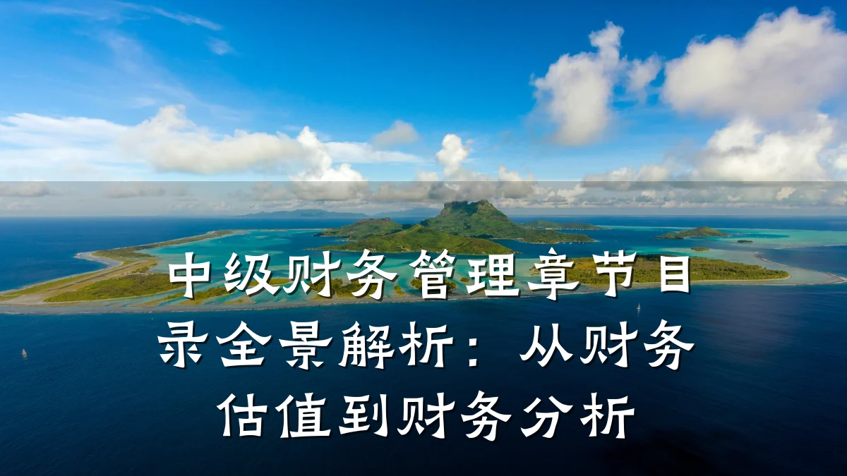 中级财务管理章节目录全景解析:从财务估值到财务分析