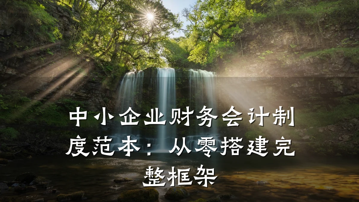 中小企业财务会计制度范本:从零搭建完整框架