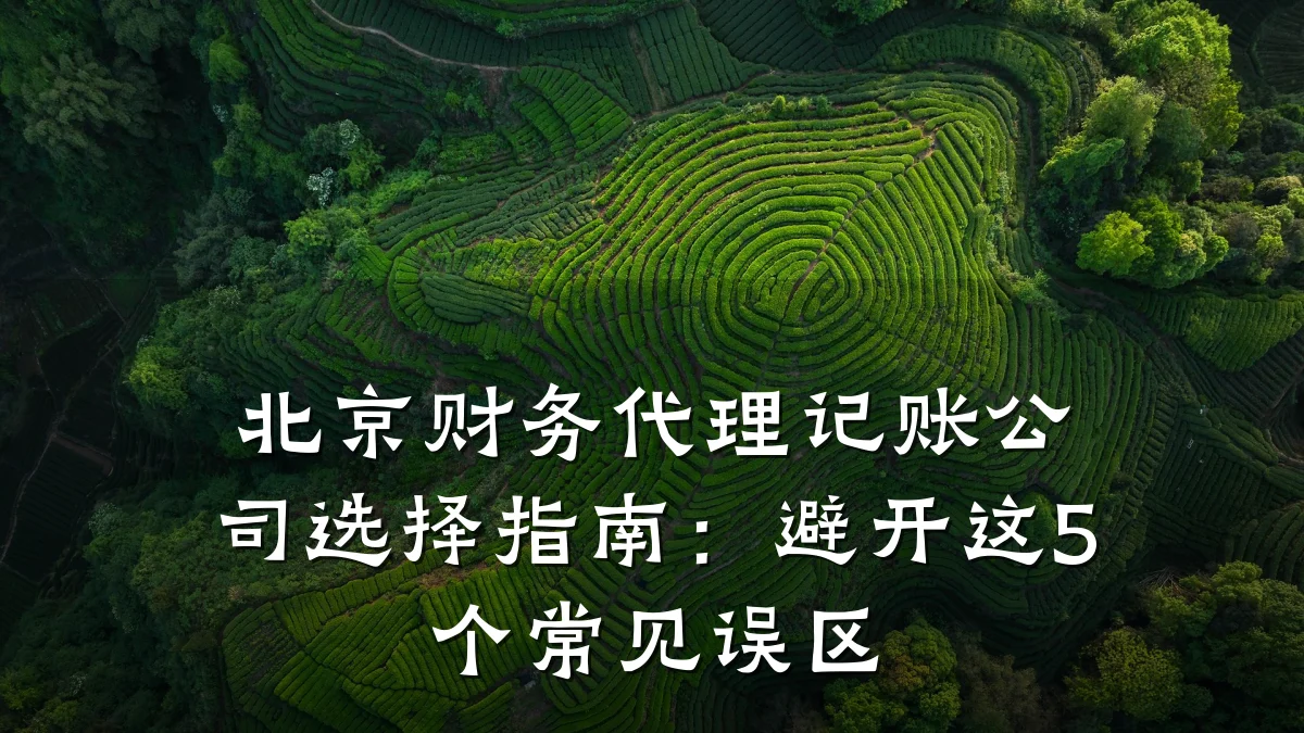 北京财务代理记账公司选择指南：避开这5个常见误区