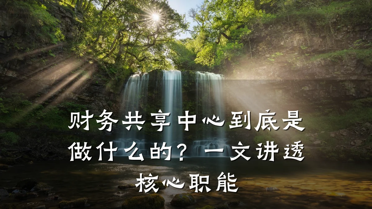 财务共享中心到底是做什么的?一文讲透核心职能
