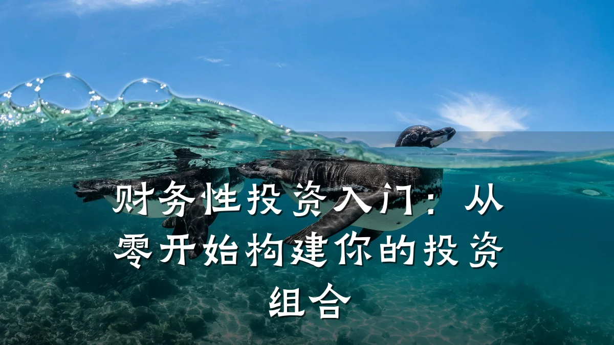 财务性投资入门:从零开始构建你的投资组合