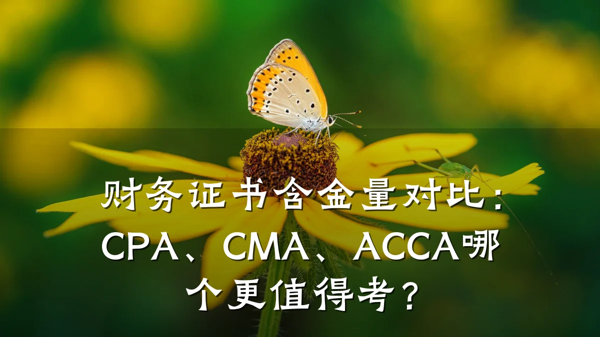 财务证书含金量对比：CPA、CMA、ACCA哪个更值得考？