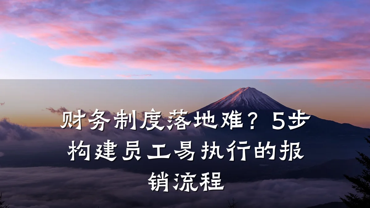 财务制度落地难？5步构建员工易执行的报销流程