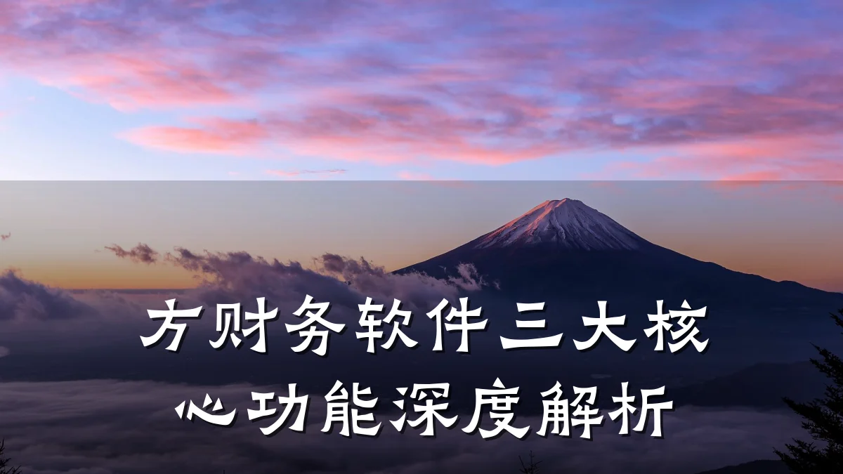 方财务软件三大核心功能深度解析