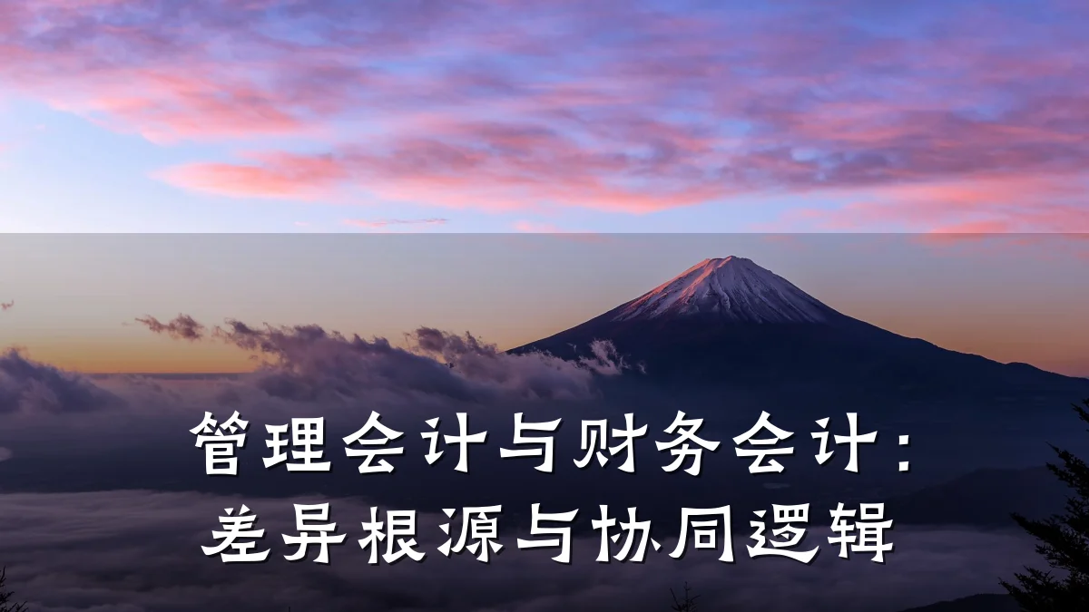 管理会计与财务会计:差异根源与协同逻辑