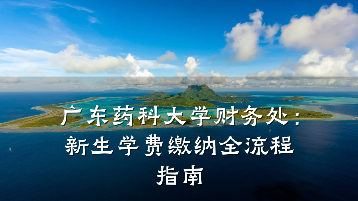 广东药科大学财务处:新生学费缴纳全流程指南