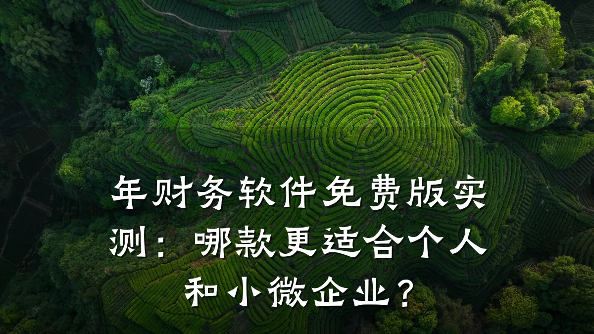 年财务软件免费版实测:哪款更适合个人和小微企业?