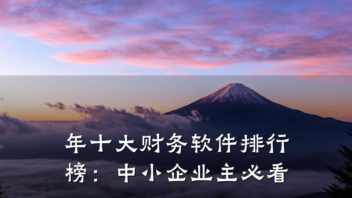 年十大财务软件排行榜：中小企业主必看