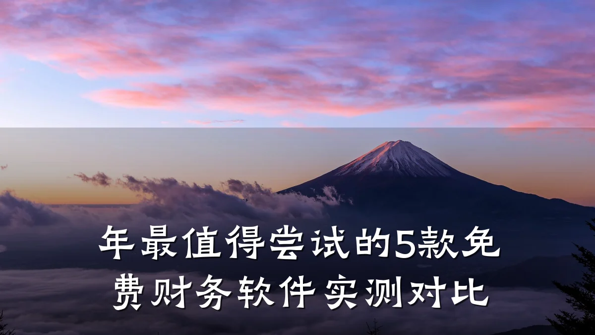年最值得尝试的5款免费财务软件实测对比
