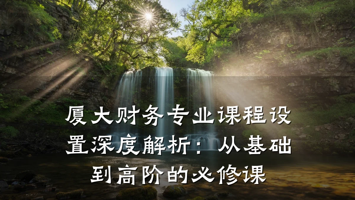 厦大财务专业课程设置深度解析:从基础到高阶的必修课