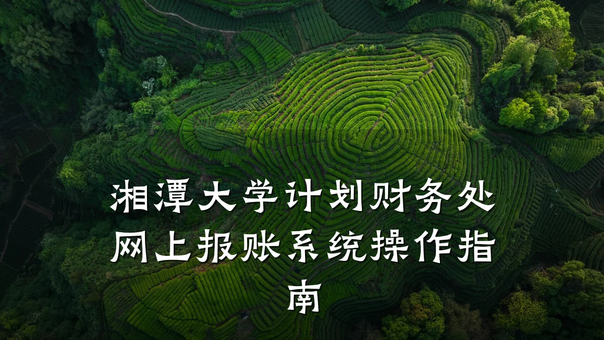 湘潭大学计划财务处网上报账系统操作指南