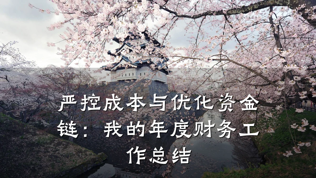 严控成本与优化资金链:我的年度财务工作总结