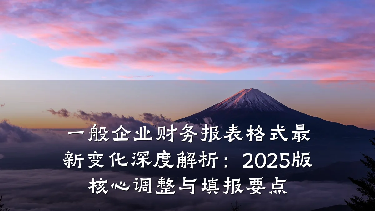 一般企业财务报表格式最新变化深度解析：2025版核心调整与填报要点