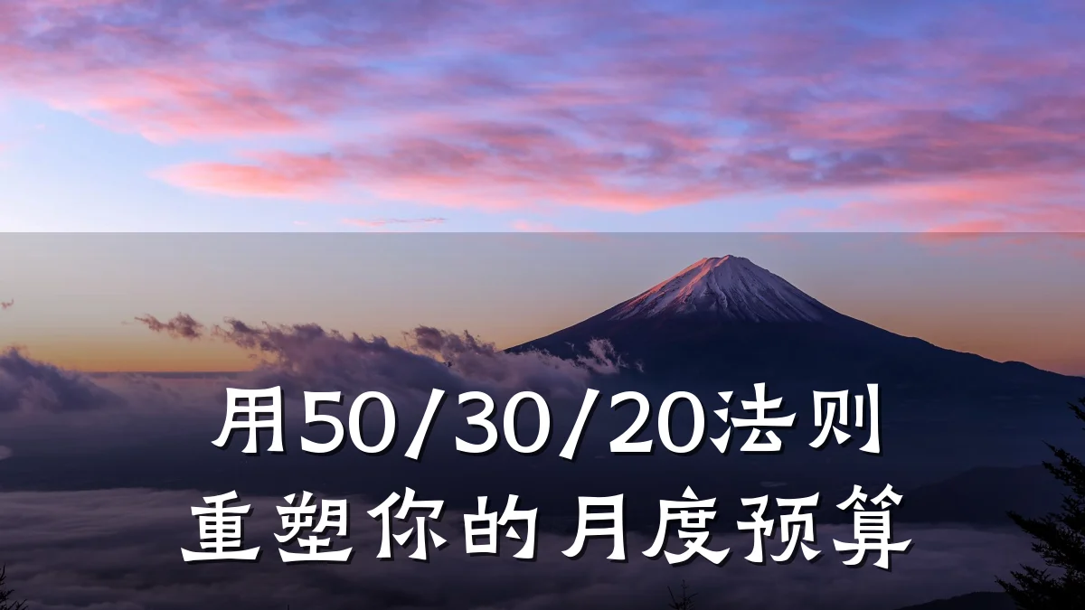 用50/30/20法则重塑你的月度预算