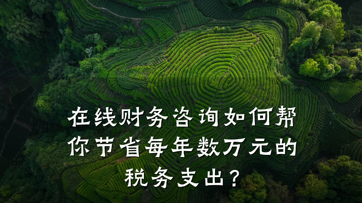 在线财务咨询如何帮你节省每年数万元的税务支出？