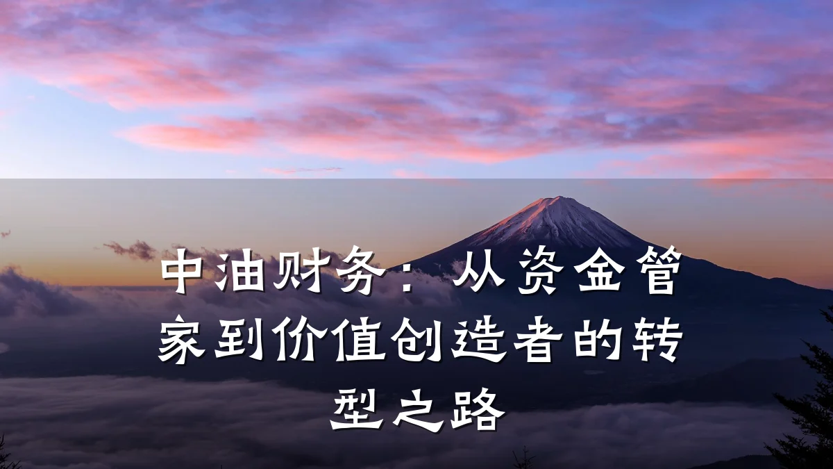 中油财务:从资金管家到价值创造者的转型之路