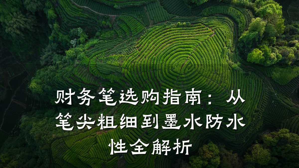 财务笔选购指南:从笔尖粗细到墨水防水性全解析