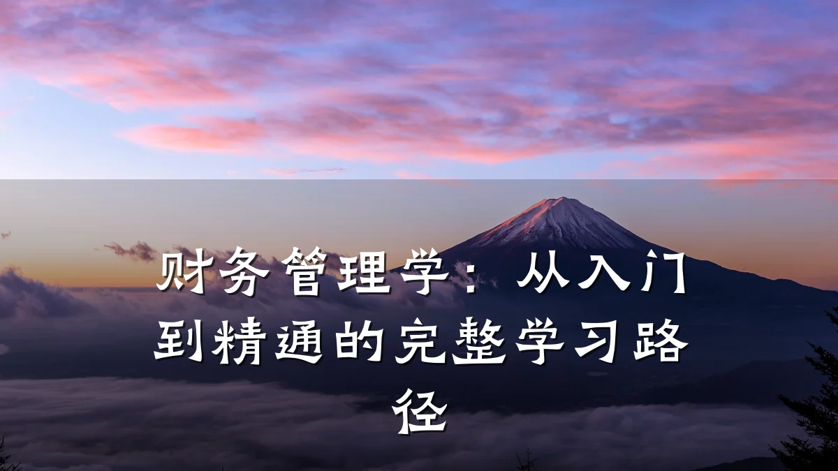 财务管理学:从入门到精通的完整学习路径