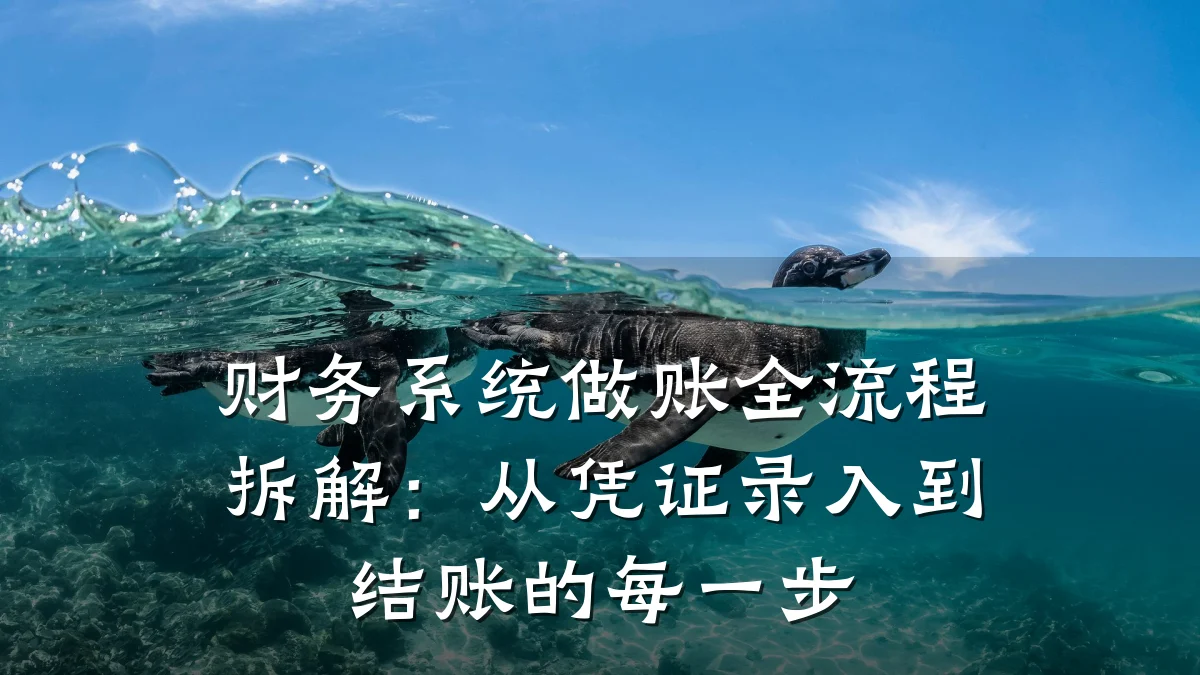 财务系统做账全流程拆解:从凭证录入到结账的每一步